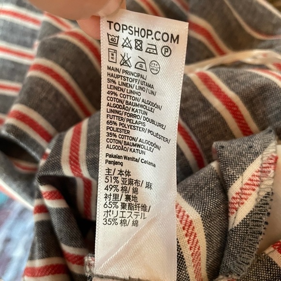 NWT Topshop High Waisted Belted Peg Trousers 0 - Picture 10 of 11